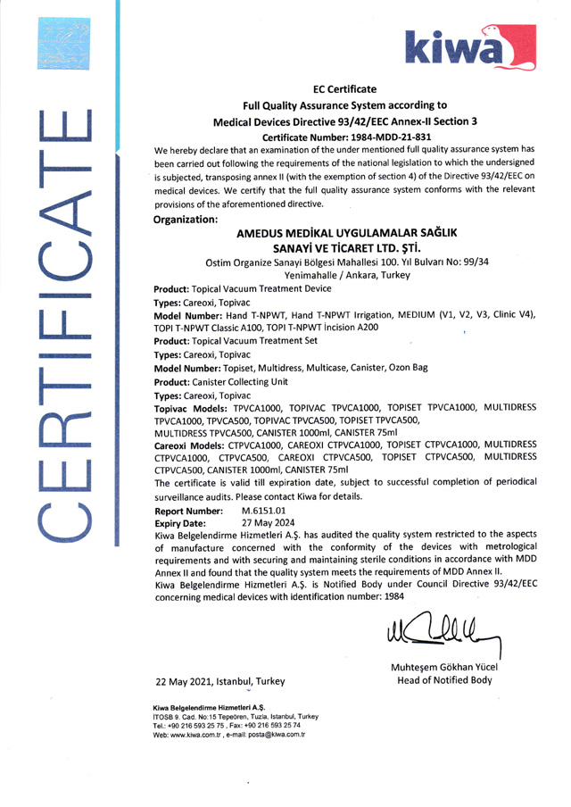 Amedus EC Certificate