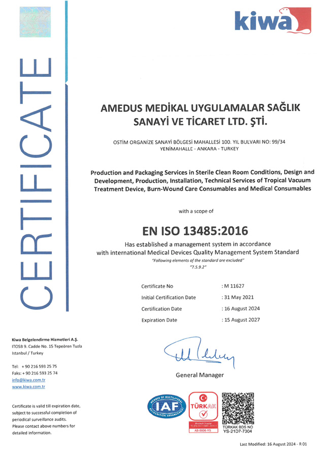 Amedus EN ISO 13485:2016