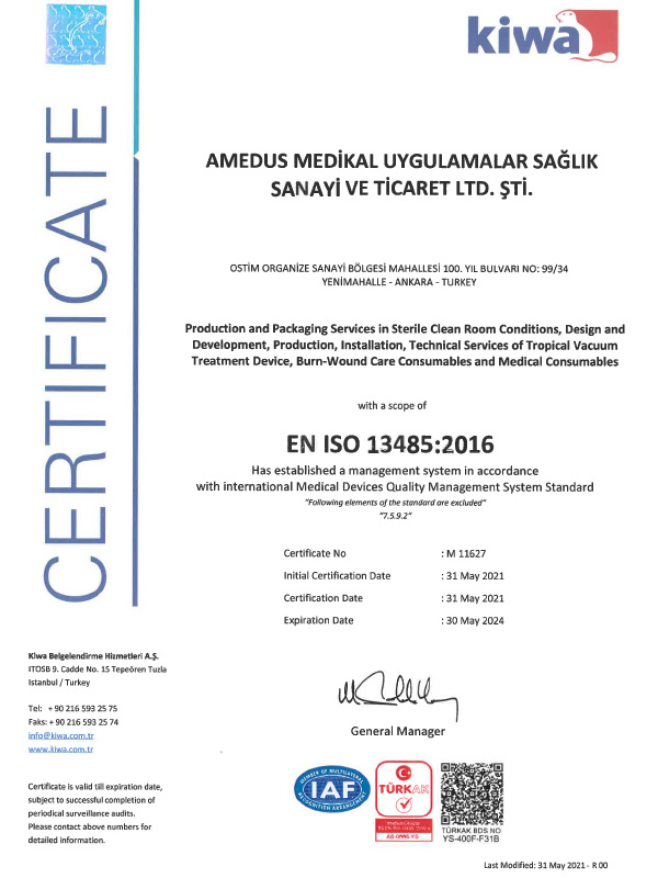 Amedus EN ISO 13485:2016