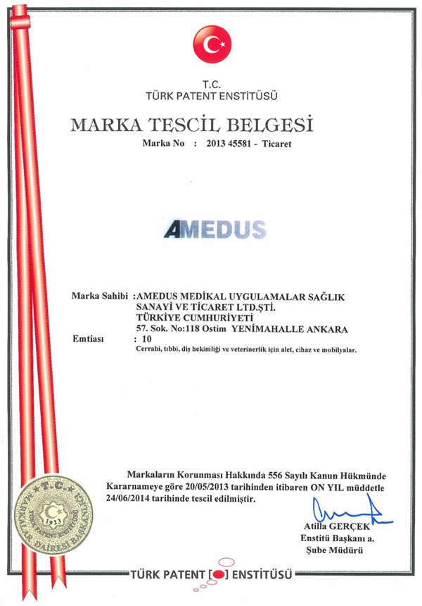 Amedus Trademark Registration